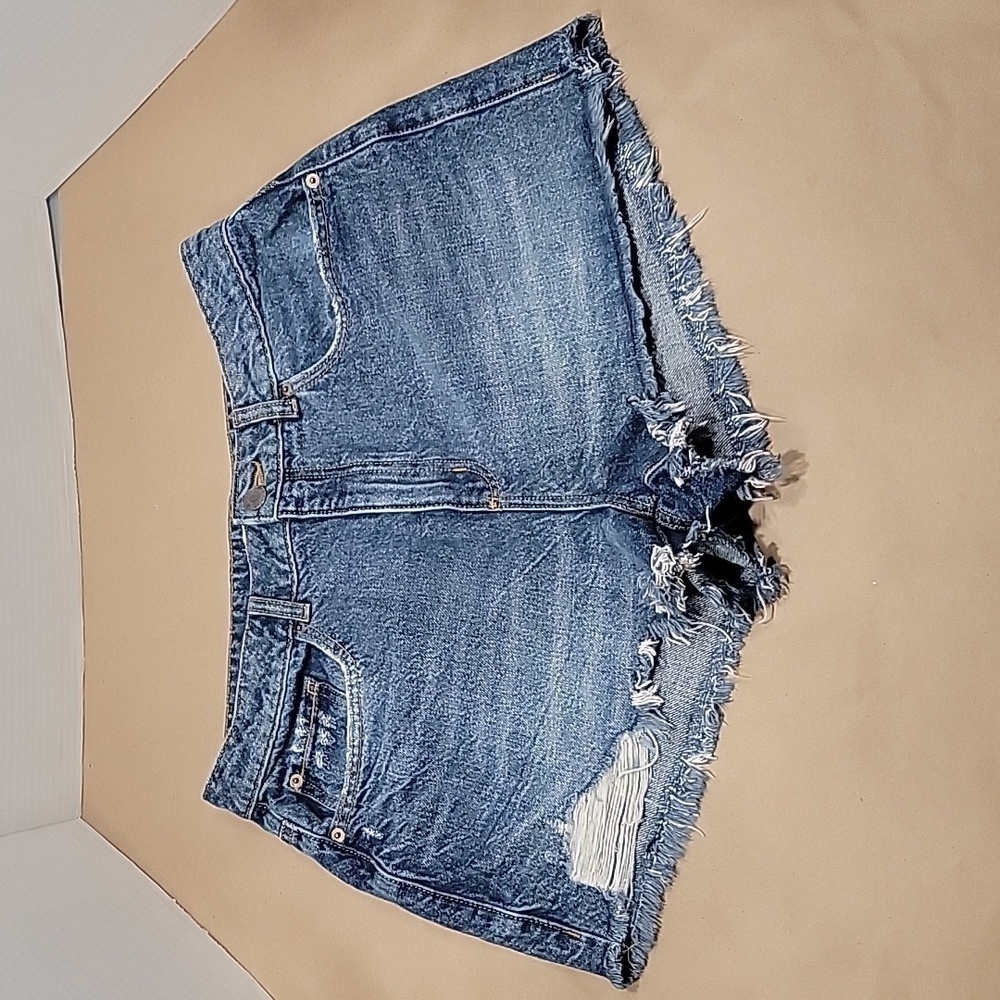 Garage High Rise Cutoff Shorts, Fringe Hem, Denim, Size 11, Excellent Condition